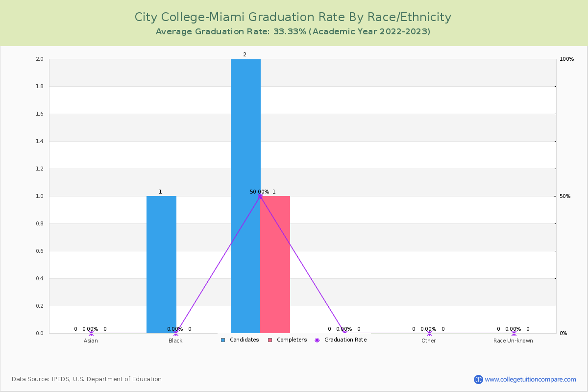 City College-Miami graduate rate by race