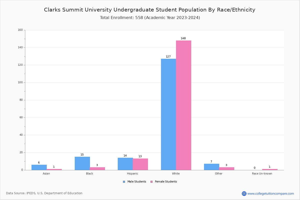 Clarks Summit University Student Population and Demographics