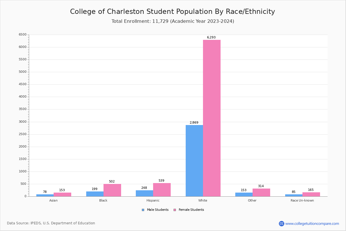 College of Charleston Student Population and Demographics