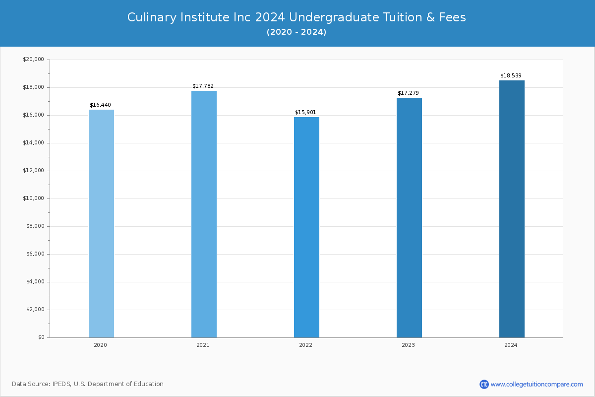 Culinary Institute Inc - Undergraduate Tuition Chart