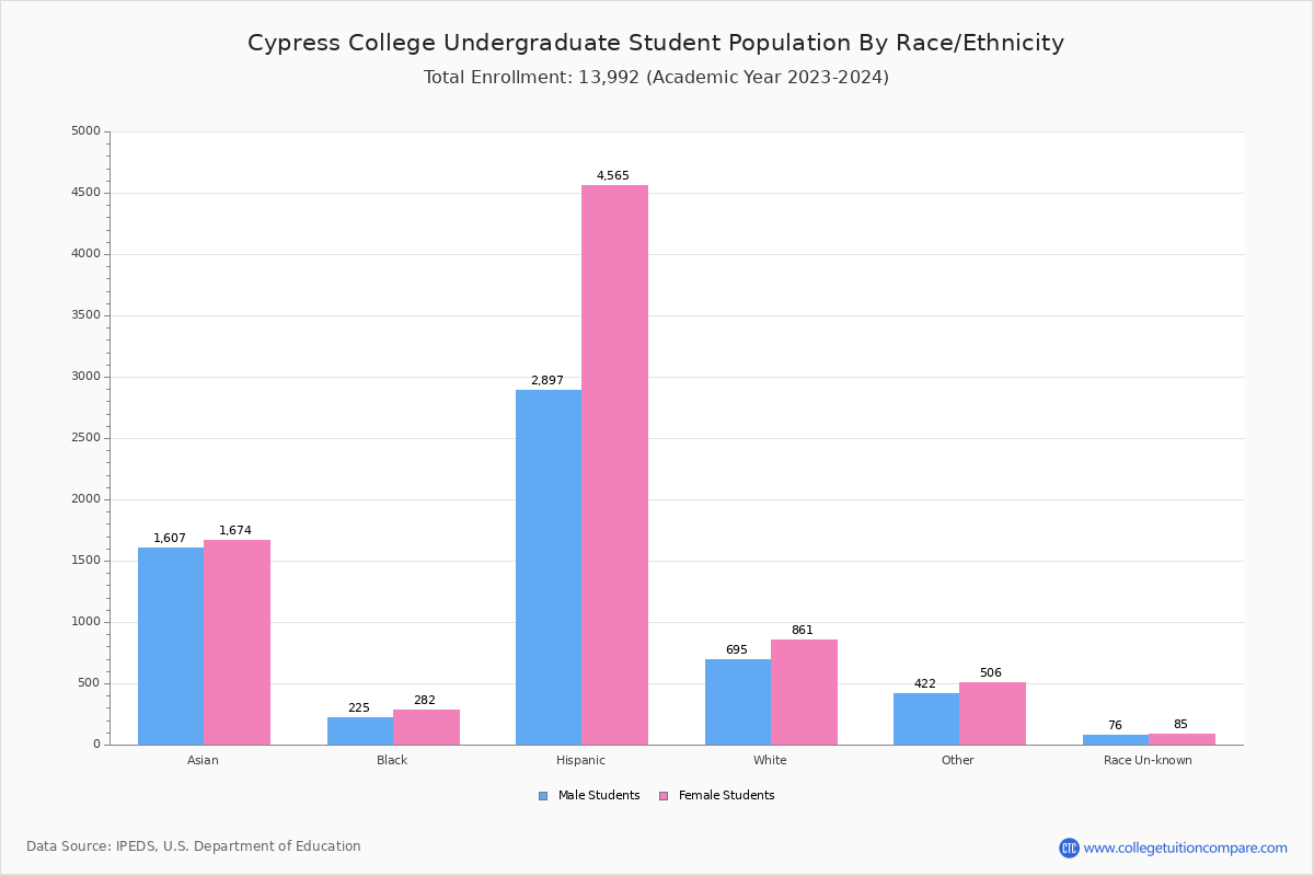 Cypress College Student Population and Demographics