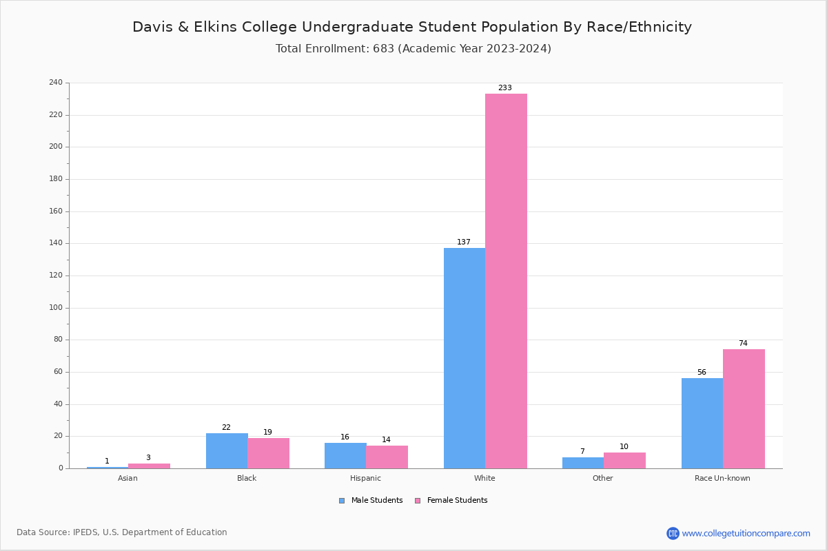 Davis & Elkins College Student Population and Demographics