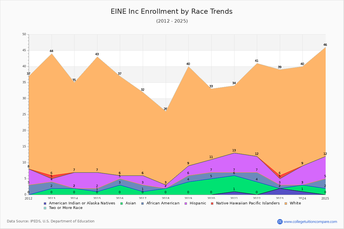 EINE Inc Enrollment by Race Trends Chart