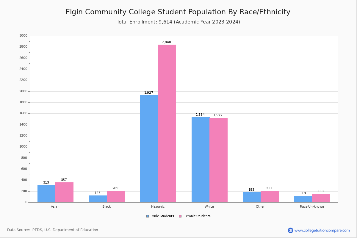 Elgin Community College Student Population and Demographics