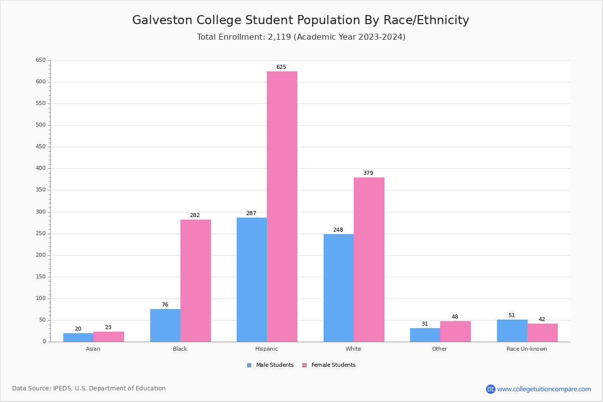 Galveston College Student Population and Demographics