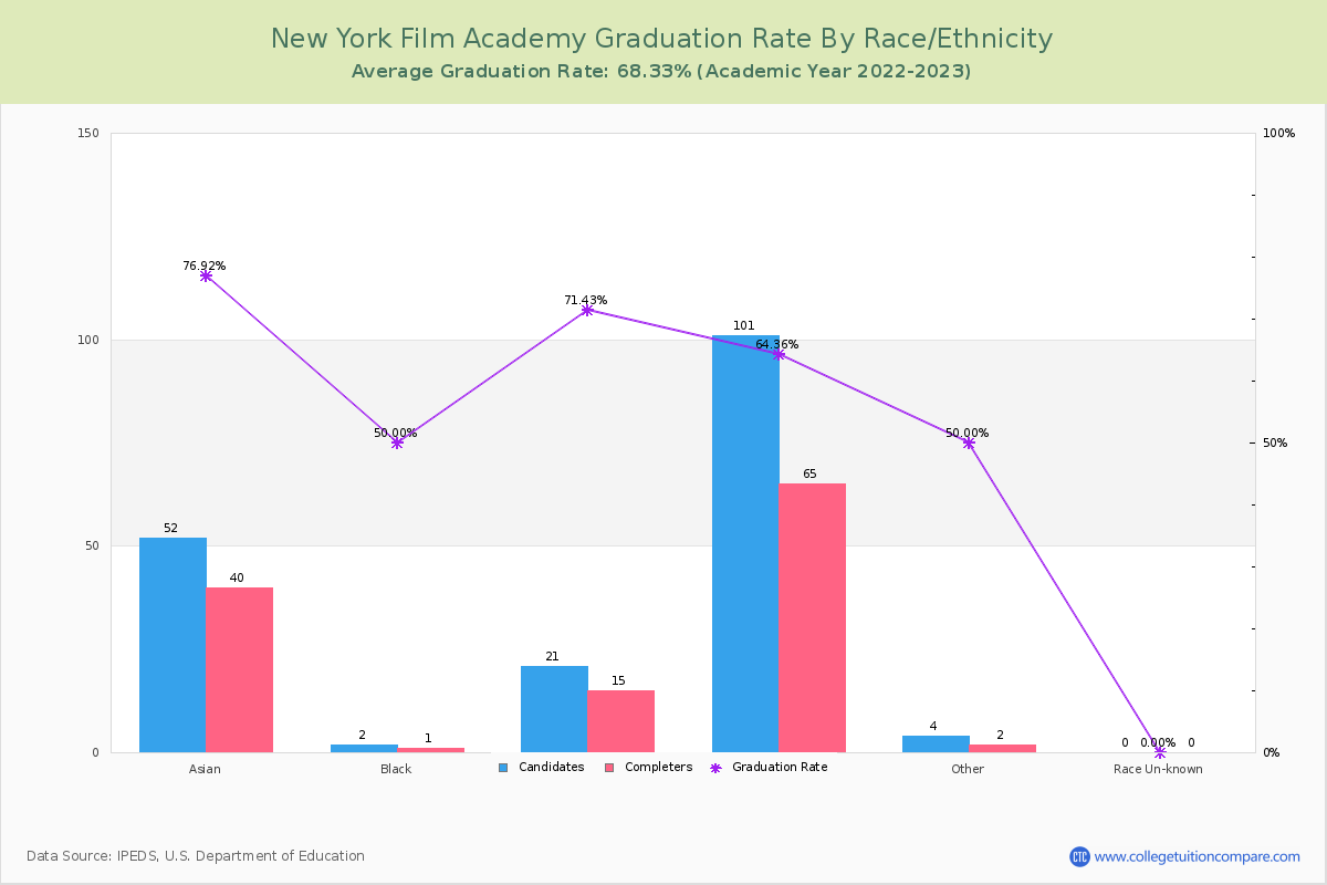 New York Film Academy graduate rate by race