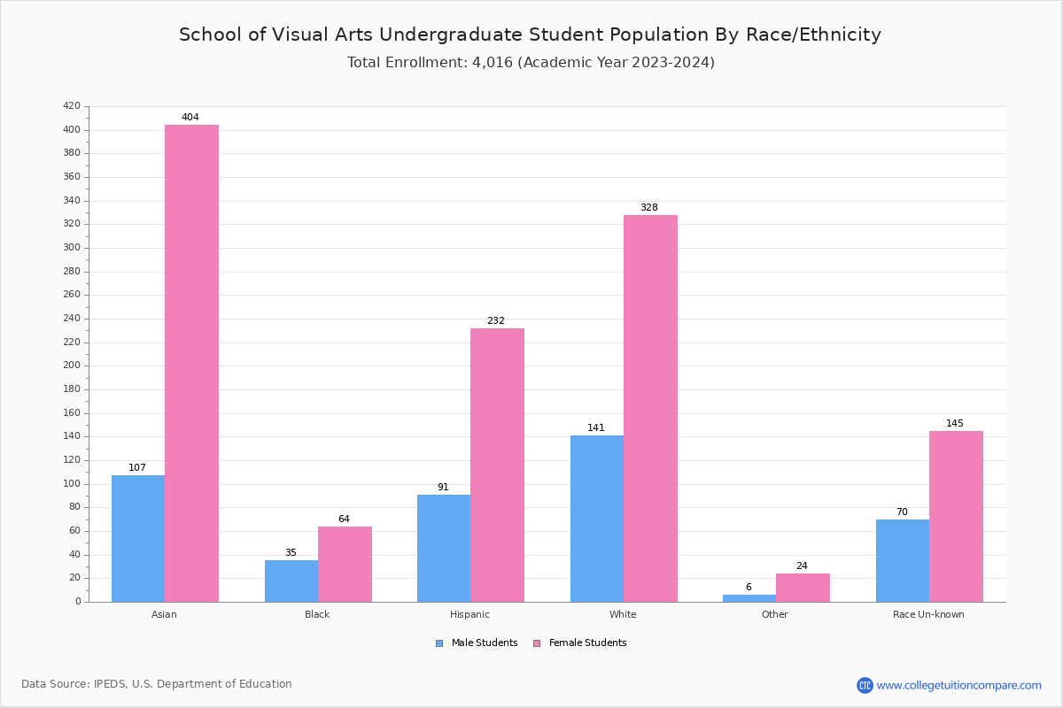 School of Visual Arts Student Population and Demographics