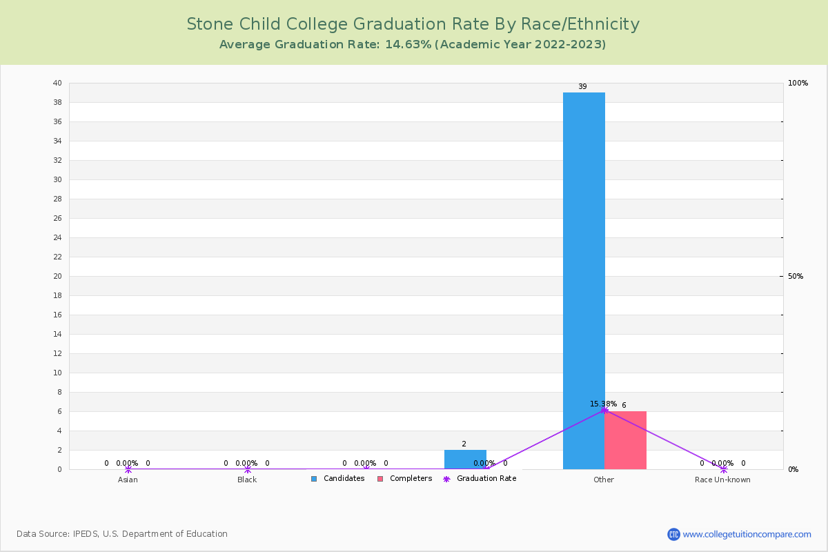 Stone Child College graduate rate by race