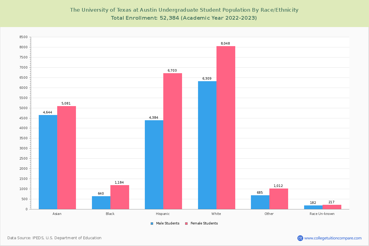 The University of Texas at Austin Undergraduate Student Population by Race