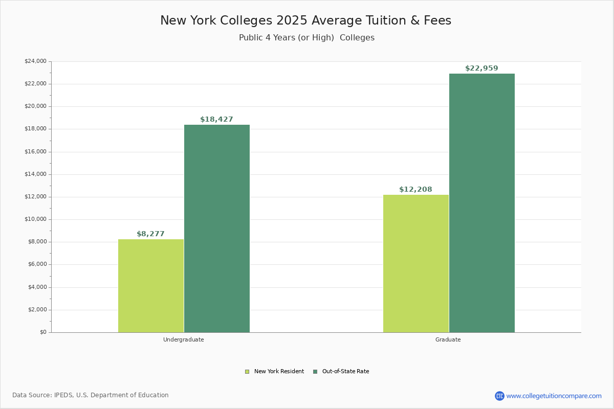 New York Public Colleges 2024 Tuition Comparison