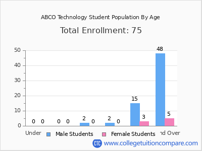 ABCO Technology 2025 Student Population by Age chart