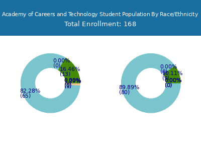 Academy of Careers and Technology 2025 Student Population by Gender and Race chart