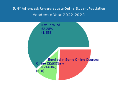 SUNY Adirondack 2023 Online Student Population chart