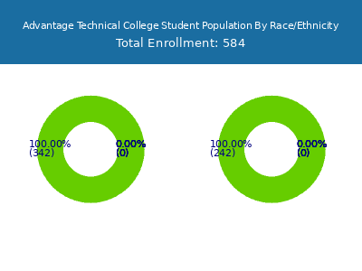 Advantage Technical College 2025 Student Population by Gender and Race chart