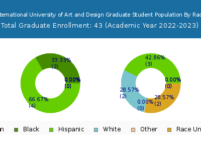 AI Miami International University of Art and Design 2023 Graduate Enrollment by Gender and Race chart