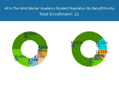 All In The Wrist Barber Academy 2025 Student Population by Gender and Race chart