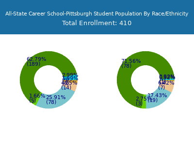 All-State Career School-Pittsburgh 2025 Student Population by Gender and Race chart