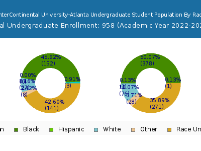 American InterContinental University-Atlanta 2023 Undergraduate Enrollment by Gender and Race chart