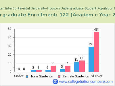 American InterContinental University-Houston 2023 Undergraduate Enrollment by Age chart