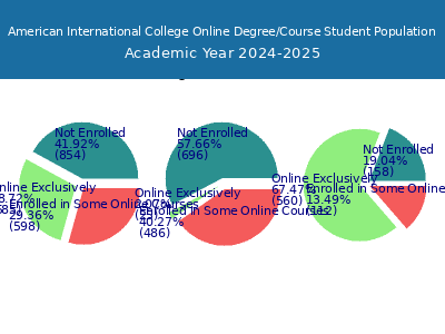 American International College 2025 Online Student Population chart