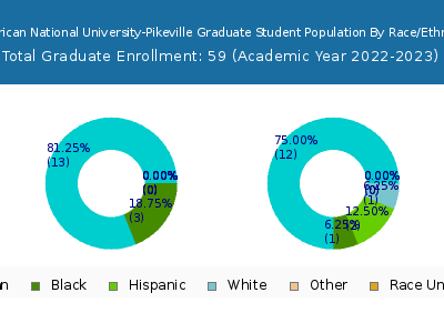 American National University-Pikeville 2023 Graduate Enrollment by Gender and Race chart