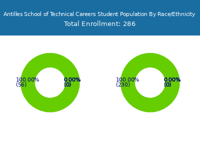 Antilles School of Technical Careers 2025 Student Population by Gender and Race chart