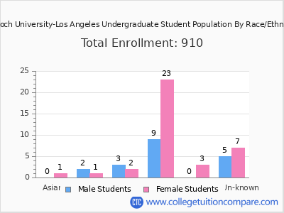 Antioch University-Los Angeles 2025 Undergraduate Enrollment by Gender and Race chart