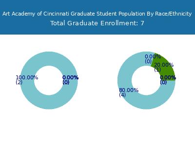 Art Academy of Cincinnati 2025 Graduate Enrollment by Gender and Race chart