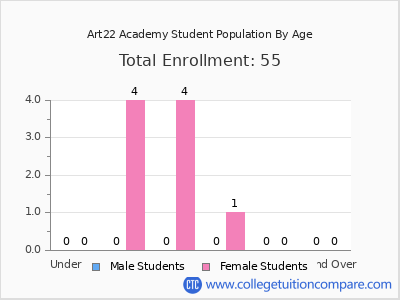 Art22 Academy 2024 Student Population by Age chart