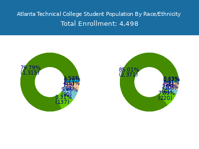 Atlanta Technical College 2025 Student Population by Gender and Race chart