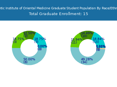 Atlantic Institute of Oriental Medicine 2025 Graduate Enrollment by Gender and Race chart