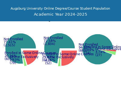 Augsburg University 2025 Online Student Population chart