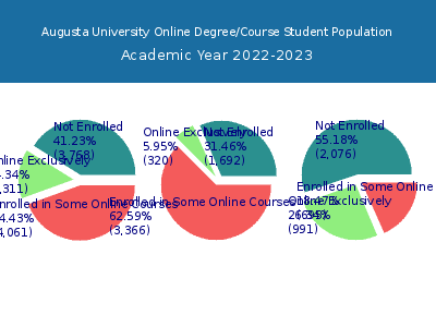 Augusta University 2023 Online Student Population chart