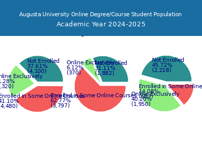 Augusta University 2025 Online Student Population chart