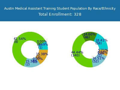 Austin Medical Assistant Training 2025 Student Population by Gender and Race chart
