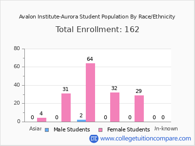 Avalon Institute-Aurora 2025 Student Population by Gender and Race chart