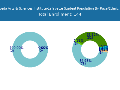 Aveda Arts & Sciences Institute-Lafayette 2025 Student Population by Gender and Race chart