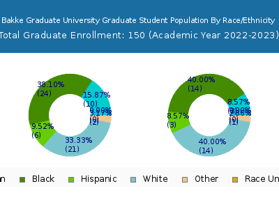 Bakke Graduate University 2023 Student Population by Gender and Race chart