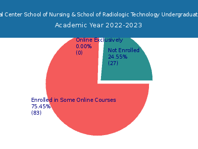 Baton Rouge General Medical Center School of Nursing & School of Radiologic Technology 2023 Online Student Population chart