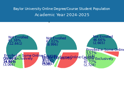 Baylor University 2025 Online Student Population chart