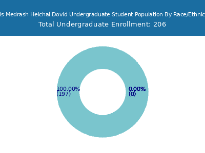 Beis Medrash Heichal Dovid 2025 Undergraduate Enrollment by Gender and Race chart