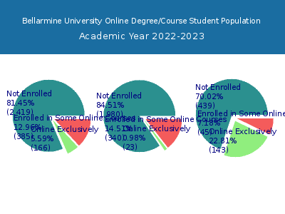 Bellarmine University 2023 Online Student Population chart