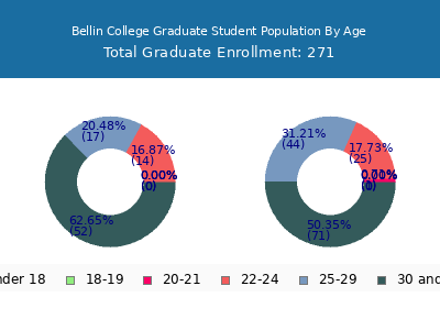 Bellin College 2024 Graduate Enrollment Age Diversity Pie chart