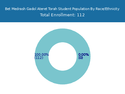 Bet Medrash Gadol Ateret Torah 2025 Student Population by Gender and Race chart