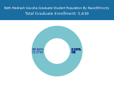 Beth Medrash Govoha 2025 Graduate Enrollment by Gender and Race chart