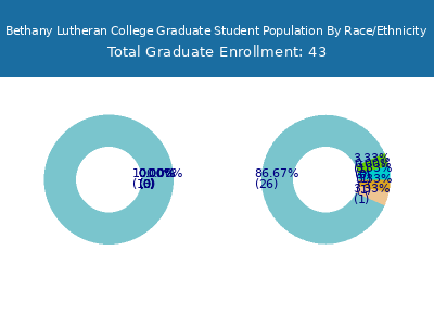 Bethany Lutheran College 2025 Graduate Enrollment by Gender and Race chart