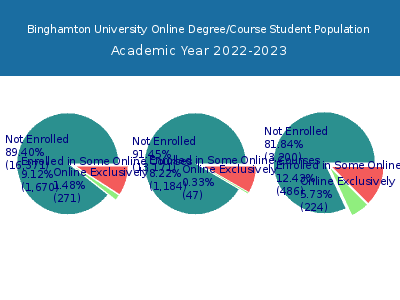 Binghamton University 2023 Online Student Population chart