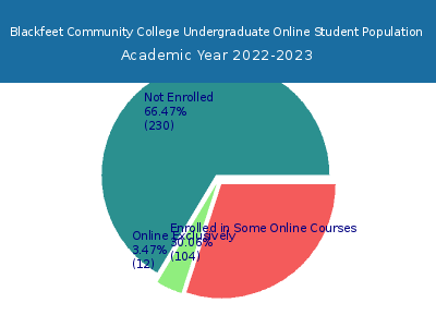 Blackfeet Community College 2023 Online Student Population chart