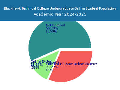 Blackhawk Technical College 2025 Online Student Population chart