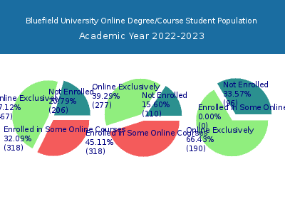 Bluefield University 2023 Online Student Population chart